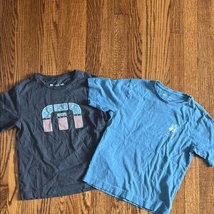 Blue and Gray Travis Mathew Short Sleeve Tees Soft Cotton Casual Size Small